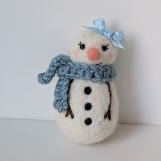 snowgirl with blue scarf