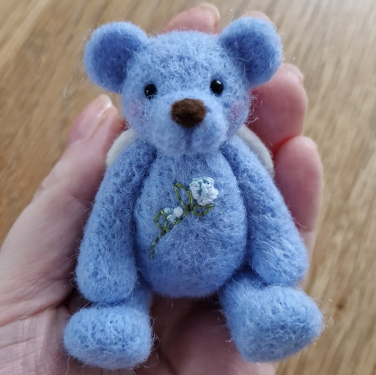 Blue keepsake bear