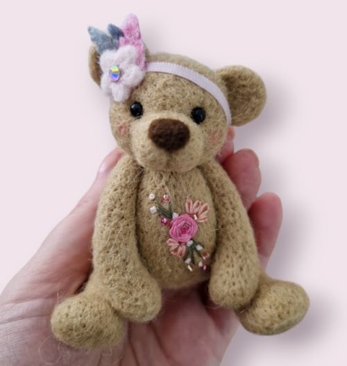 Boho Bear embroidered